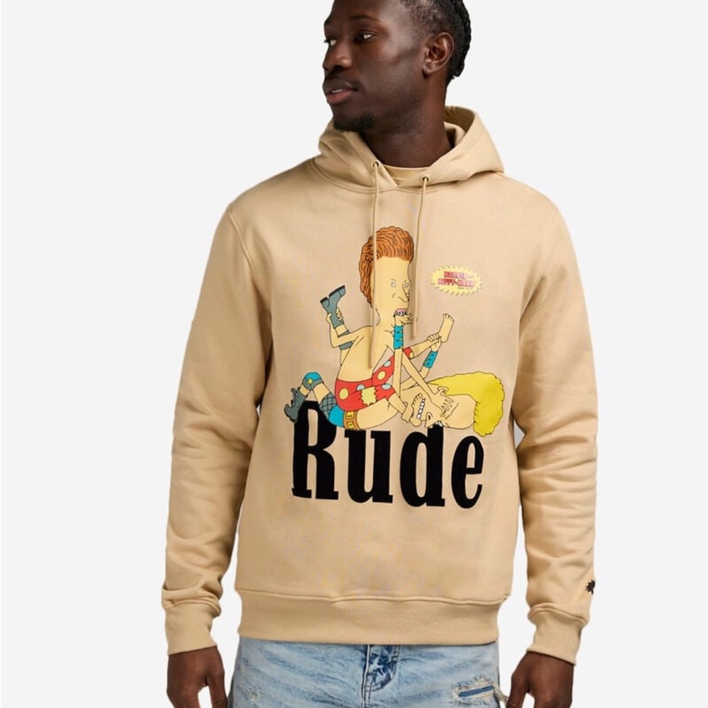 Rude Tan Graphic Hoodie for Men